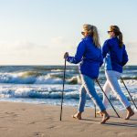 Nordic,Walking,-,Two,Women,Working,Out,On,Beach