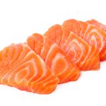 Fresh,Salmon,Sashimi,Isolated,On,White.,Asian,Cuisine